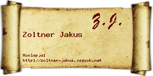 Zoltner Jakus névjegykártya